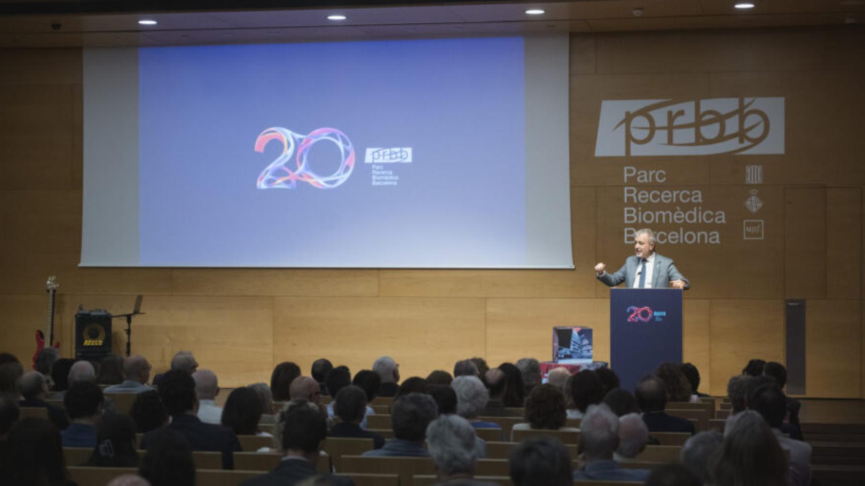 Jaume Collboni durante el acto de PRBB