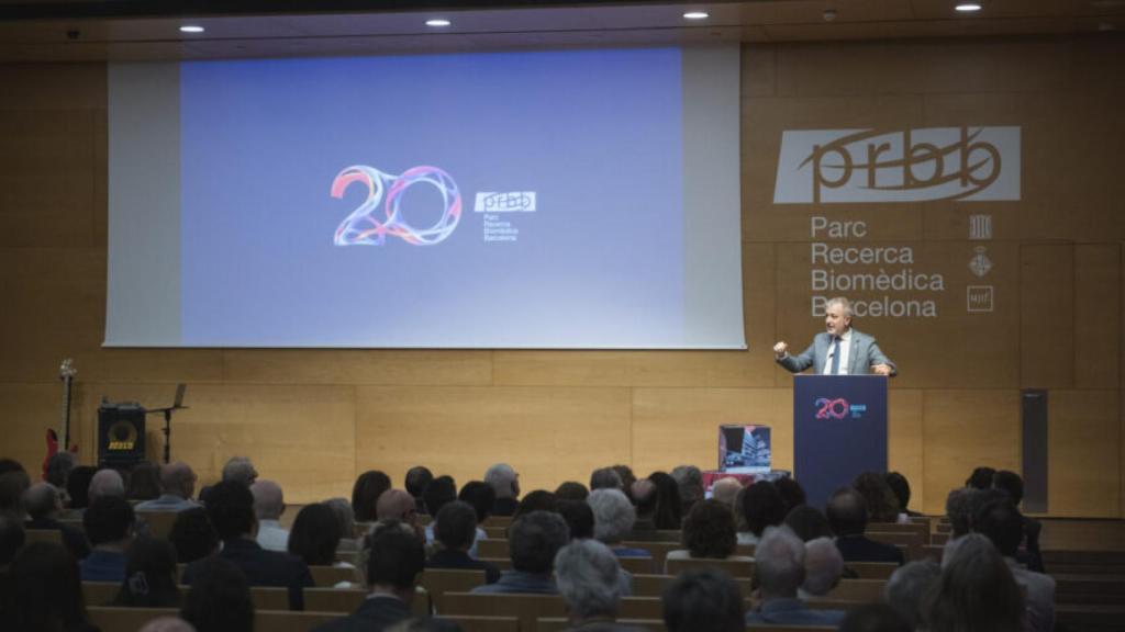 Jaume Collboni durante el acto de PRBB