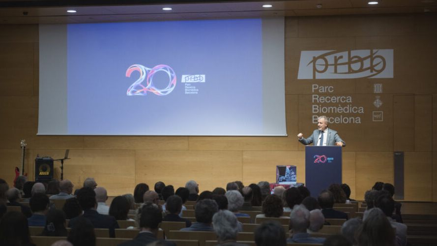 Jaume Collboni durante el acto de PRBB