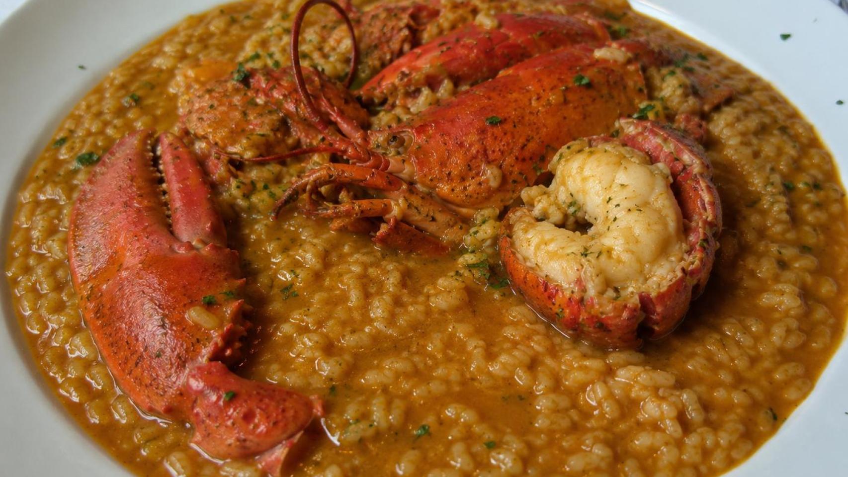 Arroz meloso con bogavante