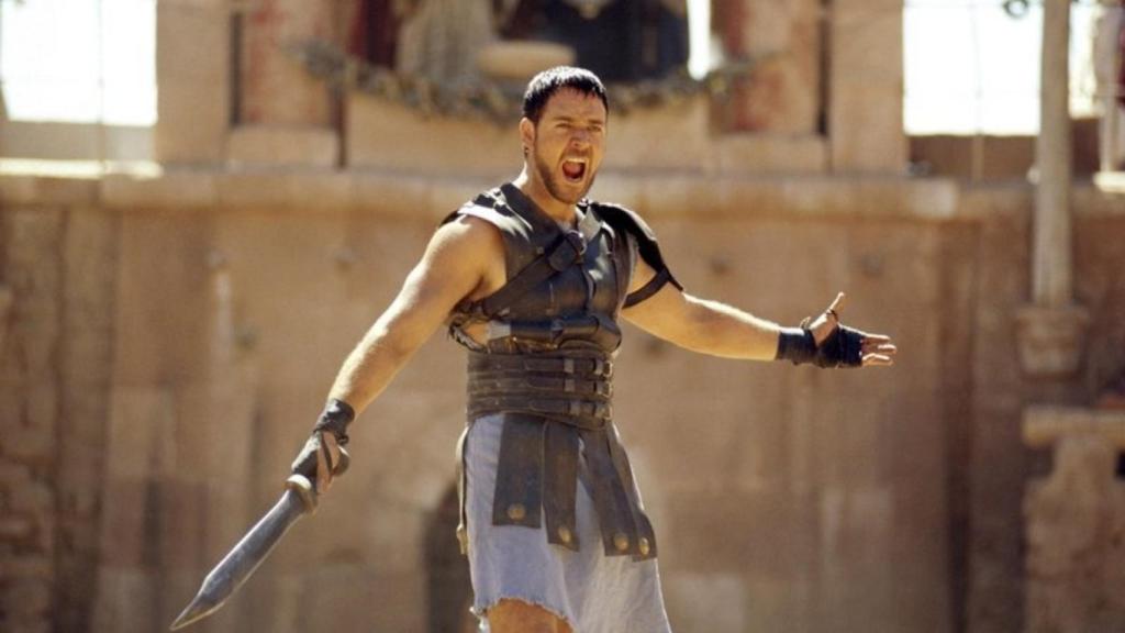 Russell Crowe en la película Gladiator
