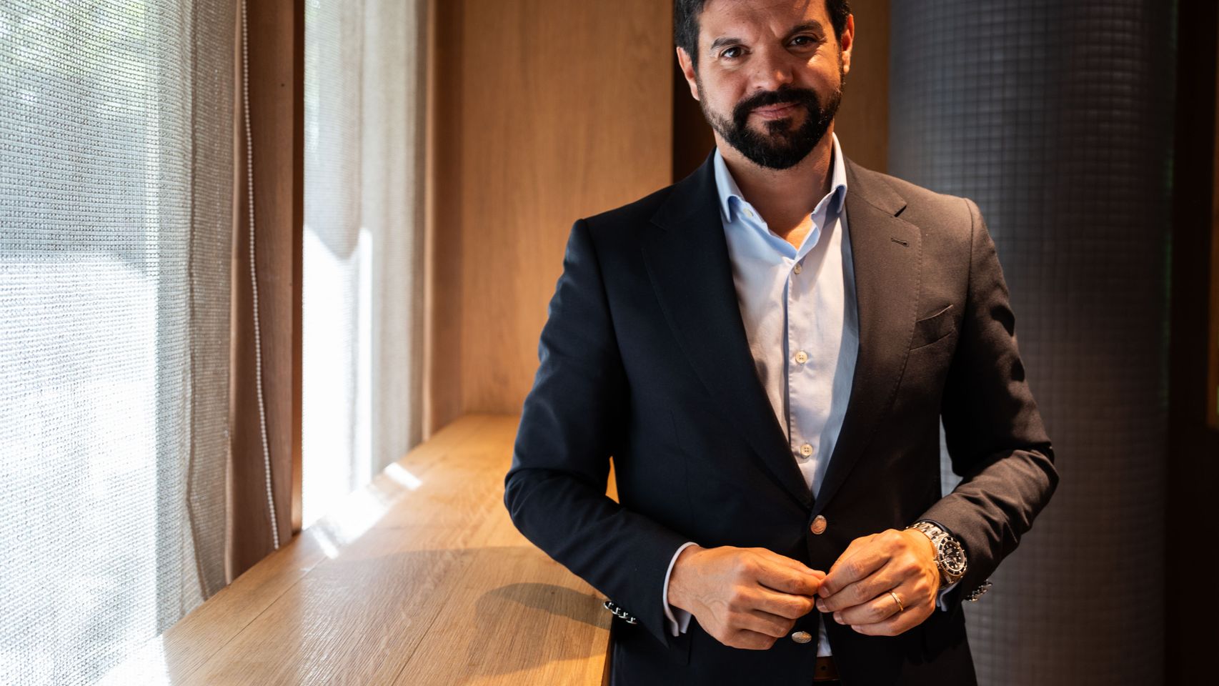 El presidente de la UFEC, Gerard Esteva, en 'Hotel Metropoli', en el Eurostars Barcelona Central