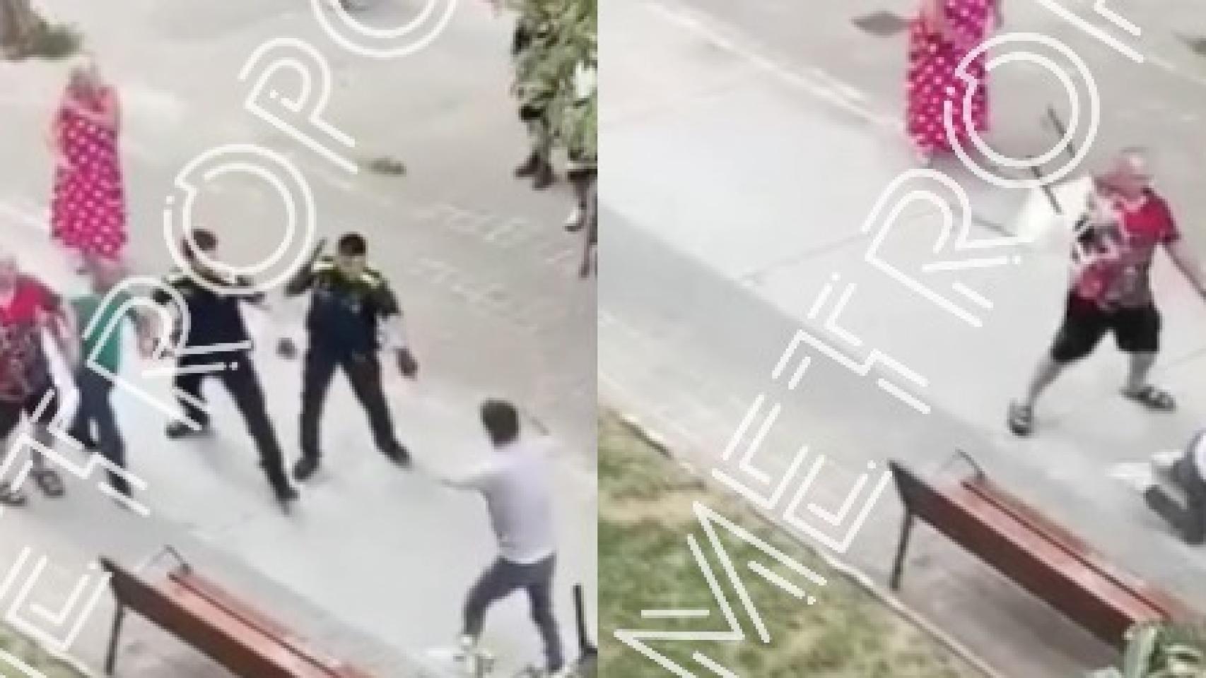 Agentes de la Policía Local de Cerdanyola reducen a un hombre armado con un cuchillo que había apuñalado a una persona