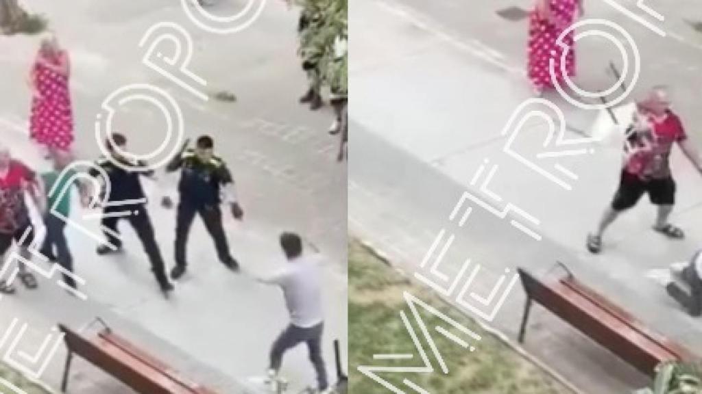 Agentes de la Policía Local de Cerdanyola reducen a un hombre armado con un cuchillo que había apuñalado a una persona