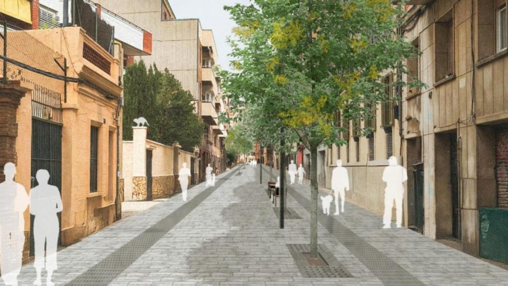 Render de la reurbanización de la calle de Escipió