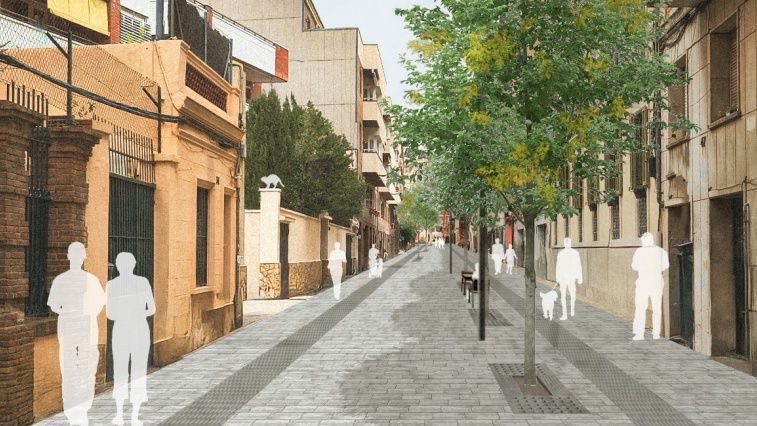Render de la reurbanització del carrer d'Escipió