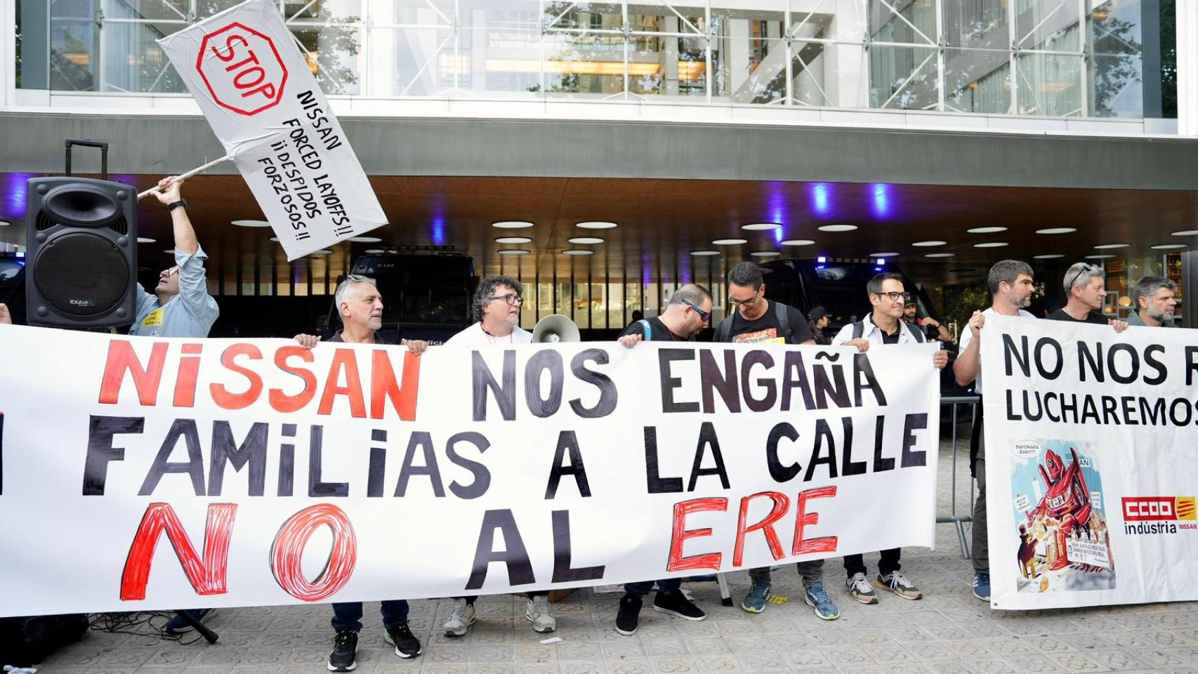 Manifestación de los trabajadores de Nissan en Barcelona