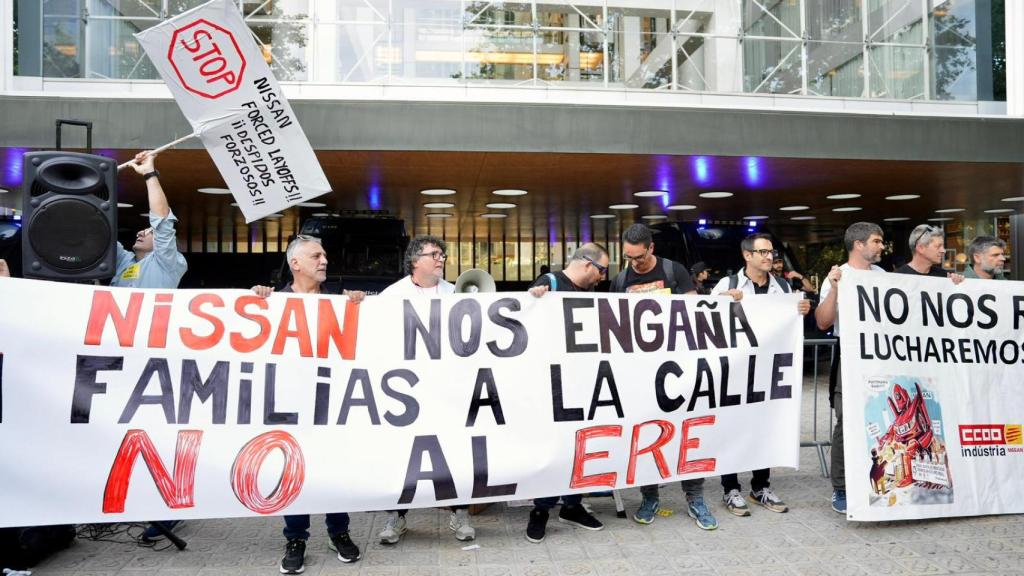 Manifestación de los trabajadores de Nissan en Barcelona
