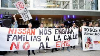 Manifestación de los trabajadores de Nissan en Barcelona