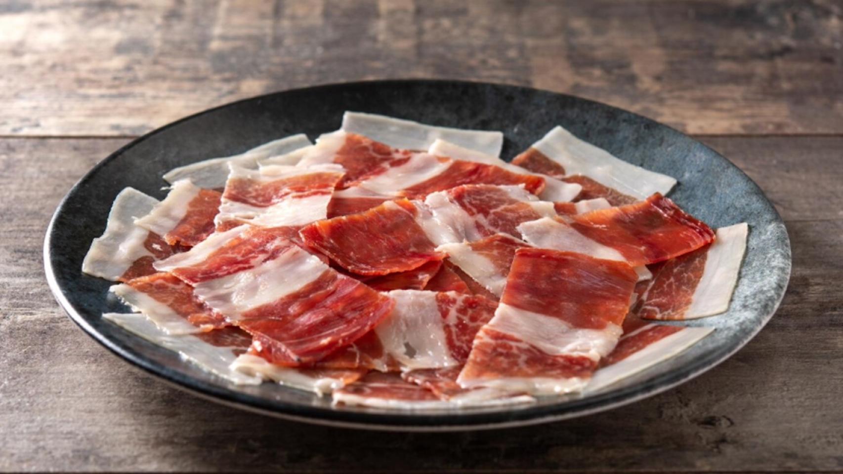 Plato de jamón ibérico