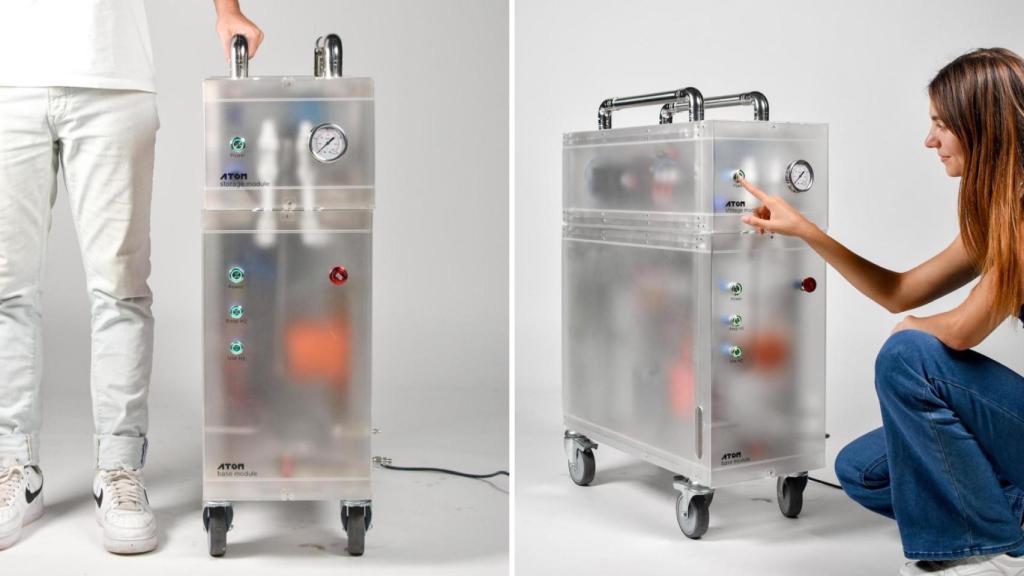 Prototipo de almacenamiento de hidrógeno de Atom H2