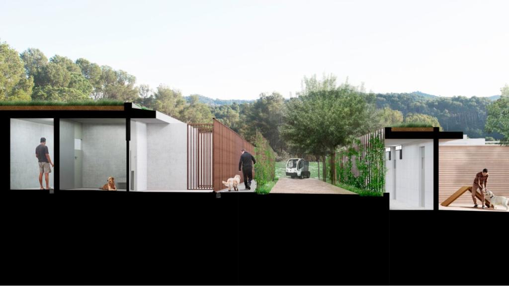 Render del nuevo centro de animales en Montcada i Reixac