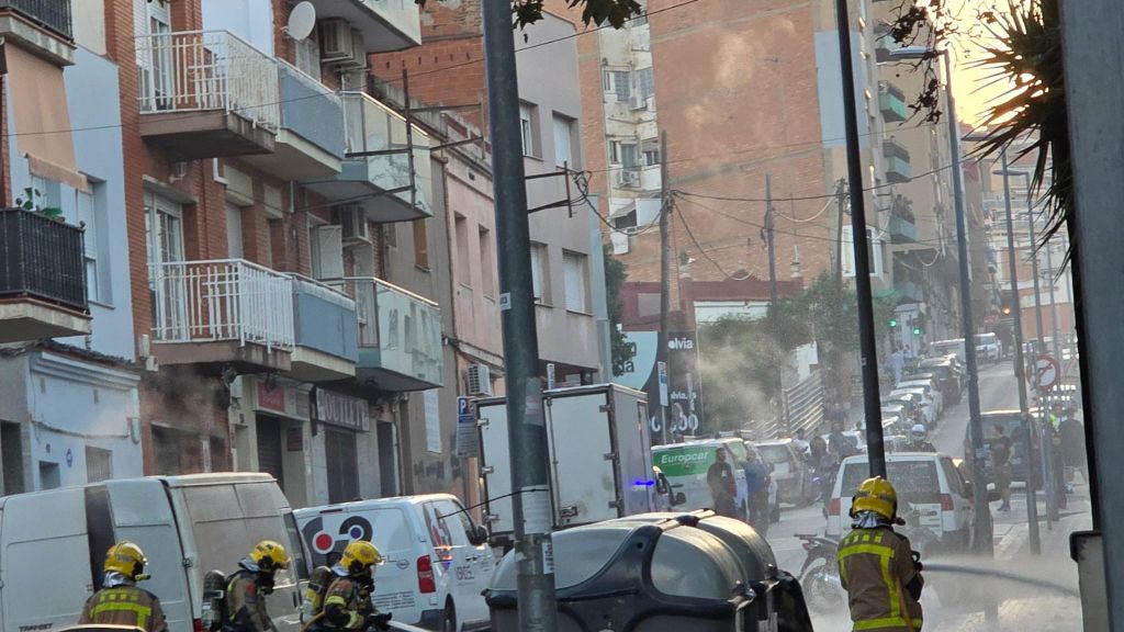 Imatge de l'actuació dels Bombers