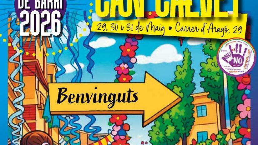 Part del cartell de les festes de barri de Can Calvet de Santa Coloma