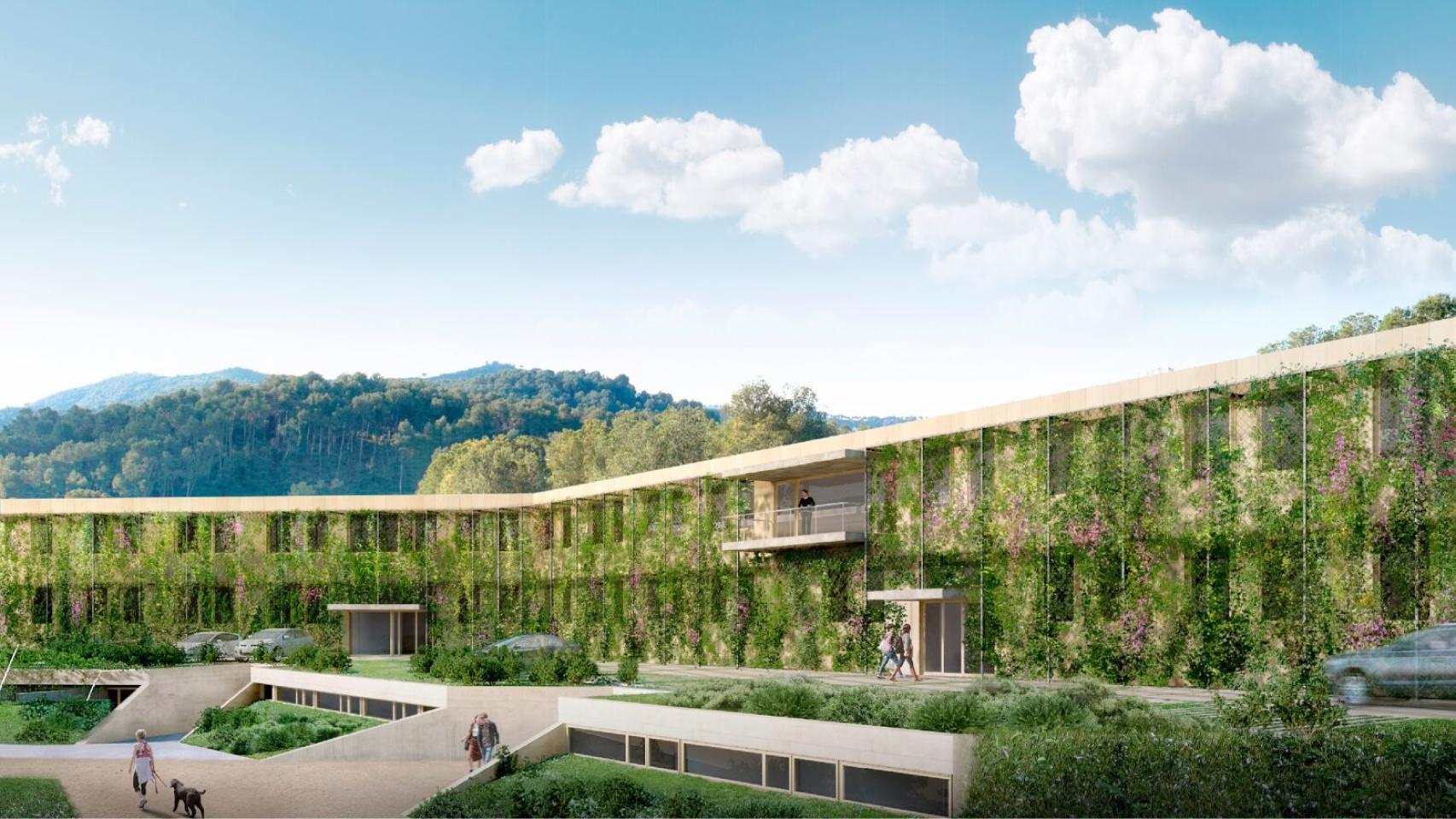 Render del nuevo centro de animales en Montcada i Reixac