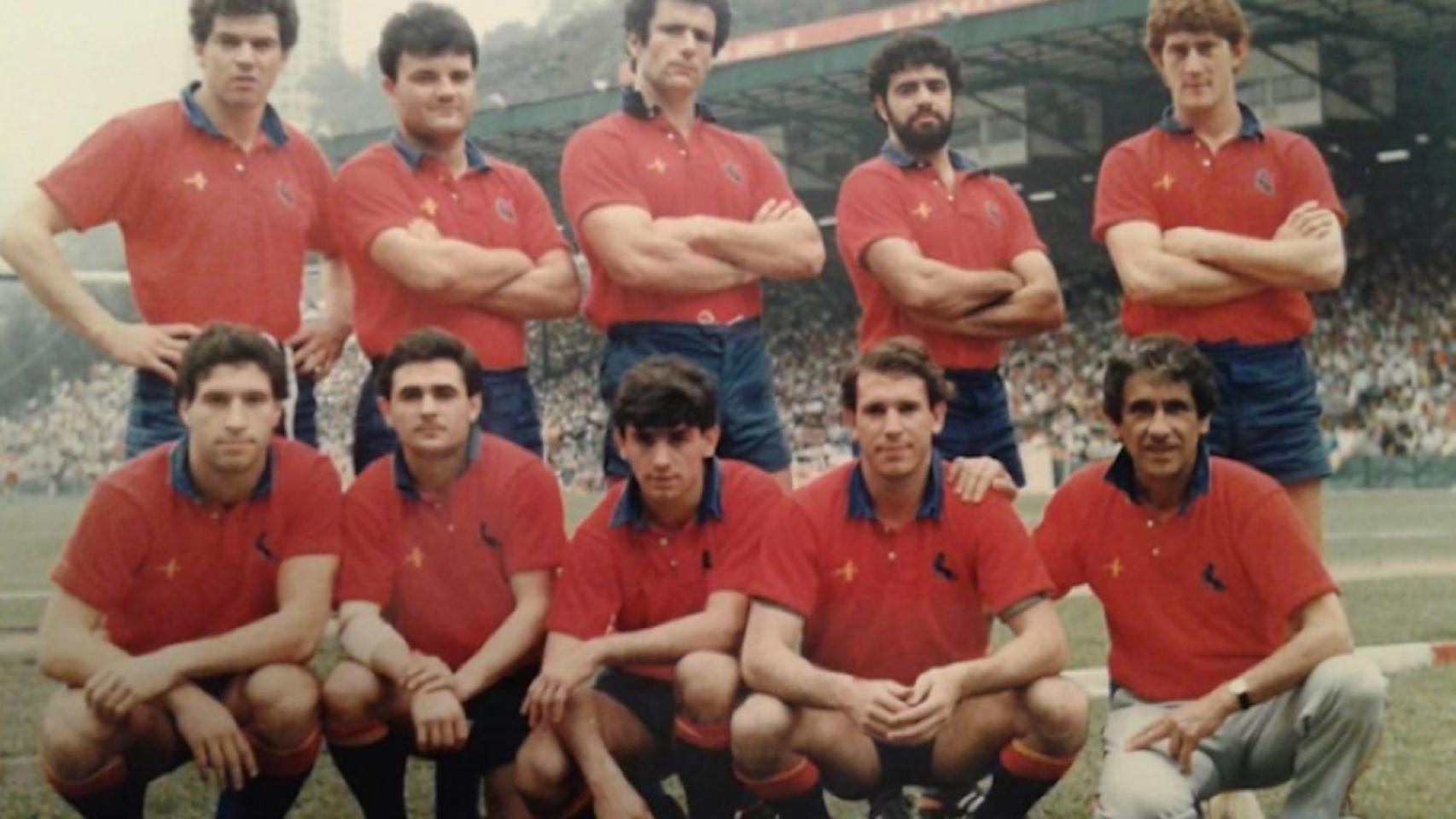 Selección española de Rugby 7 en 1986