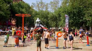 Zona de juegos de agua en Barcelona