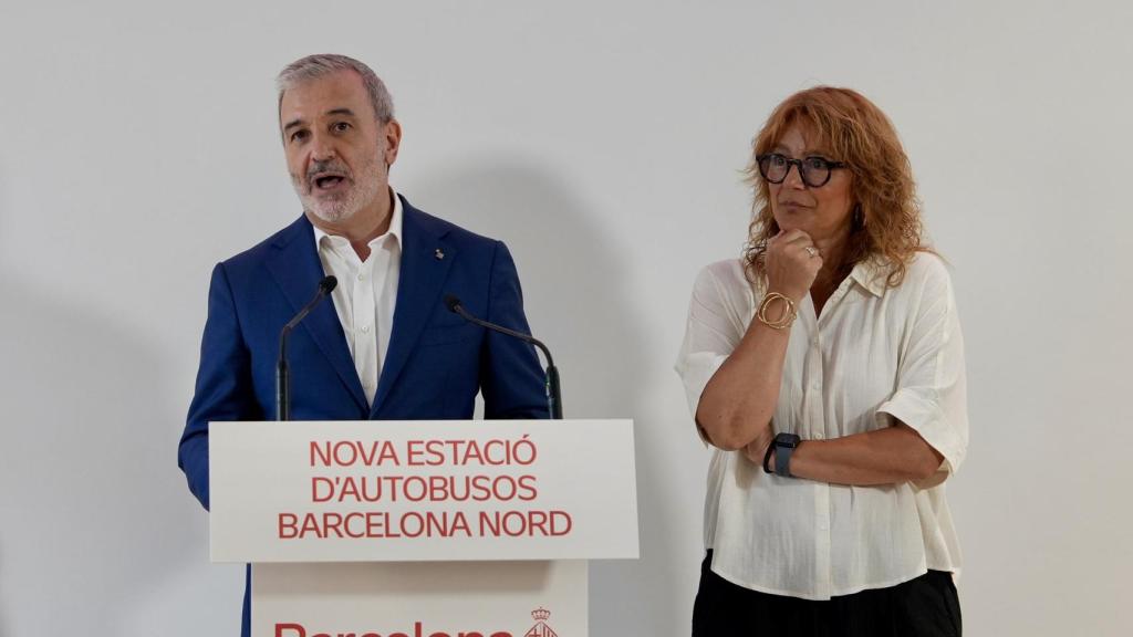 El alcalde de Barcelona, Jaume Collboni, y la primera teniente de alcalde, Laia Bonet, en la inauguración de la nueva Estació del Nord de Barcelona