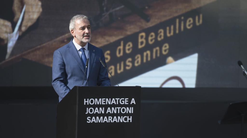 Jaume Collboni durante el homenaje a Samaranch