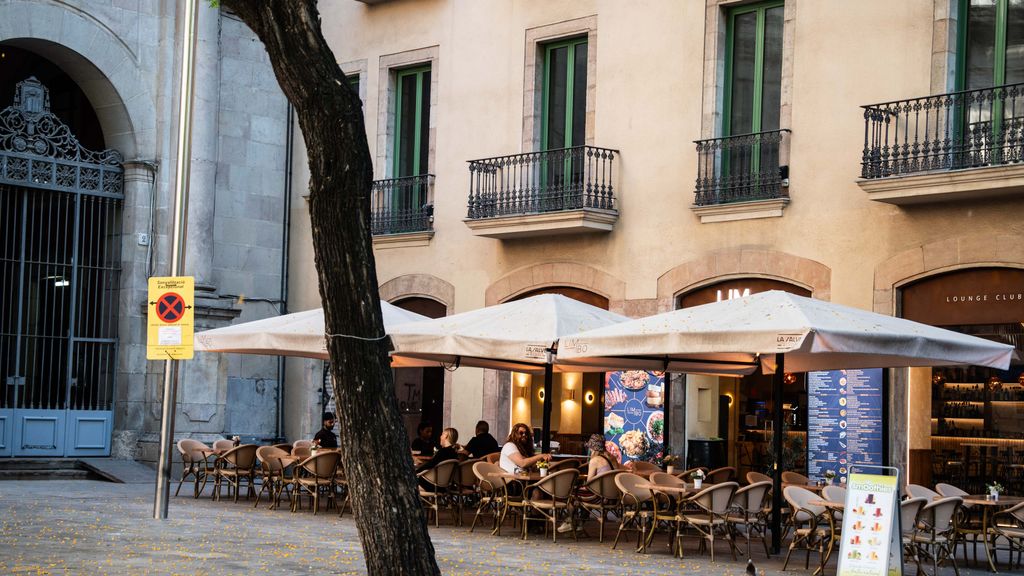 Uno de los bares afectados en la Plaza de San Agustí