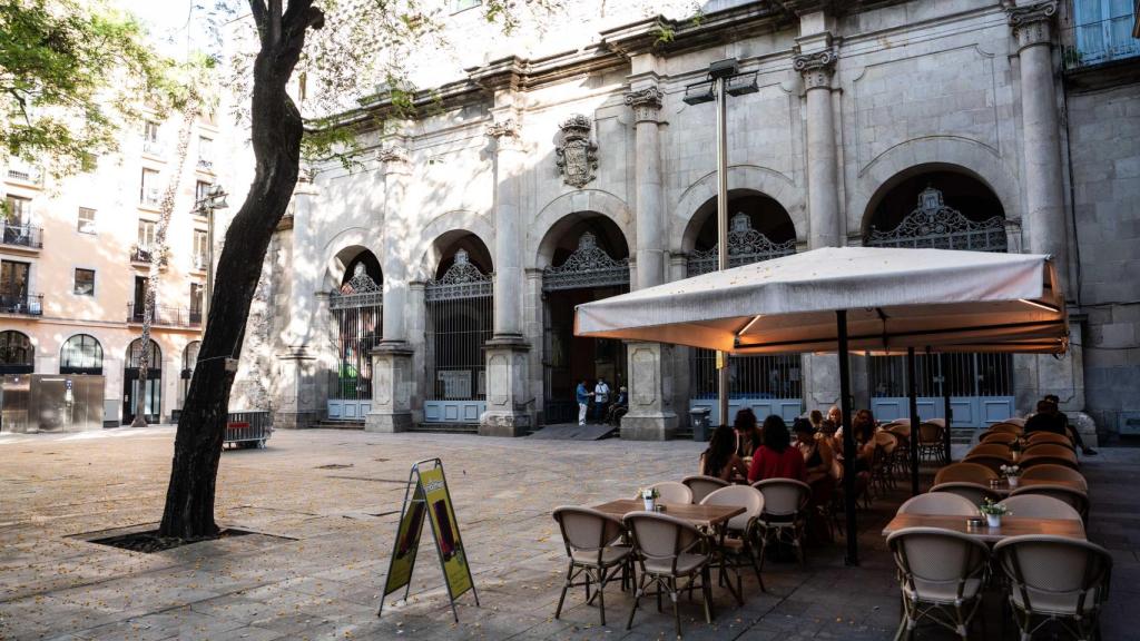 Uno de los bares afectados en la Plaza de San Agustí