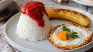 Arroz a la cubana 