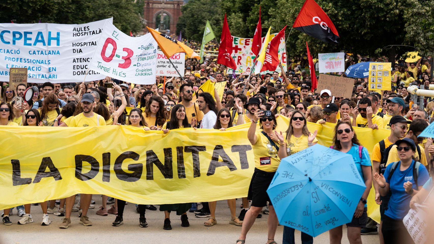 Manifestación de educación