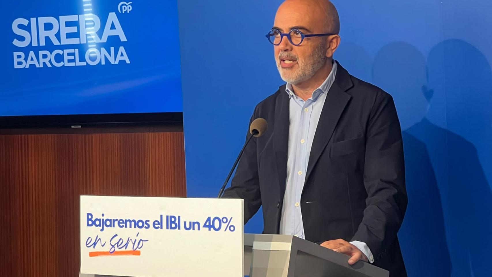 Dani Sirera (PP) durante el acto de presentación