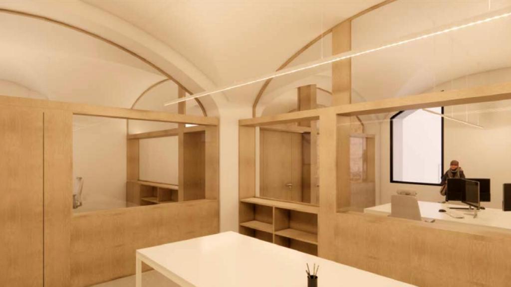 Render de l'interior de les futures oficines
