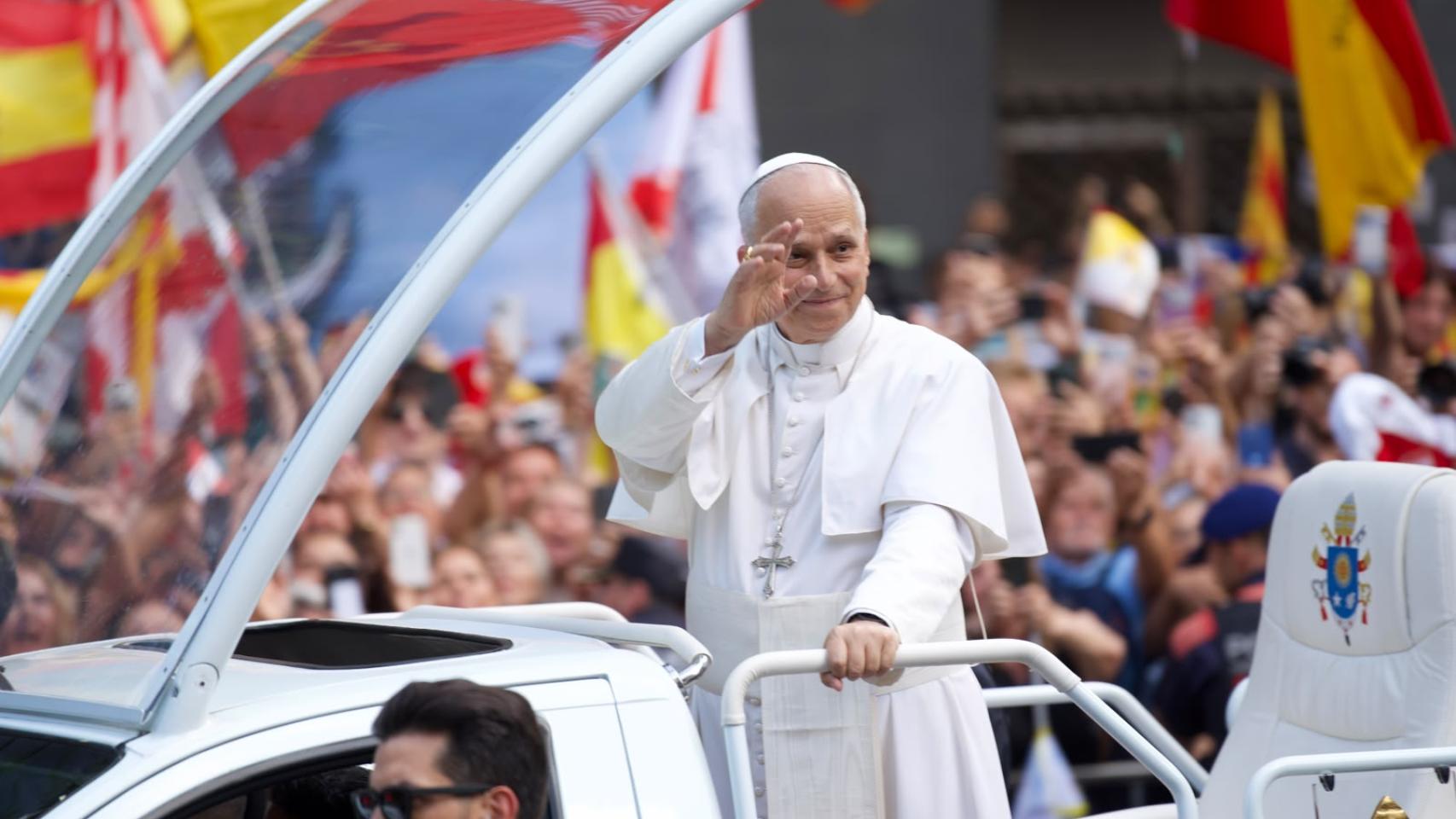 El Papa León XIV, durante su visita a Barcelona